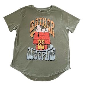 PEANUTS SNOOPY T SHIRT WOMENS SIZE XL RATHER BE SLEEPING FUNNY SHIRT​